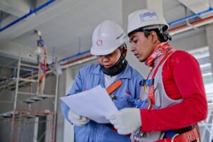 建設工事現場の作業員